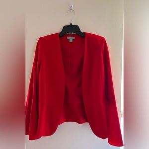 Kenar bell sleeve blazer; Red; Size S